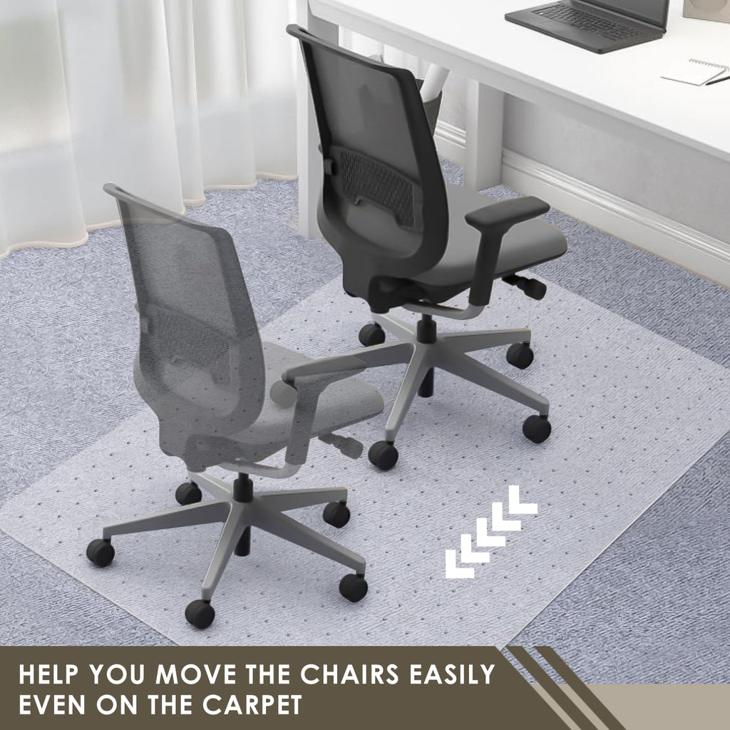 Heavy Duty Office Chair Mat for Carpet 32" x 55" Hard Material