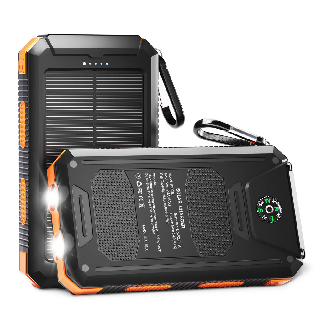 YELOMIN Portable Power Bank - 38800mAh, Solar, USB-C