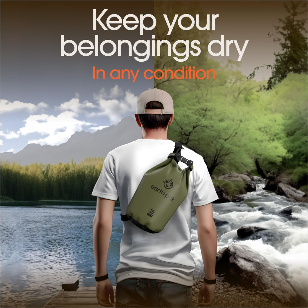Earth Pak Waterproof Dry Bag - 10L, Waterproof