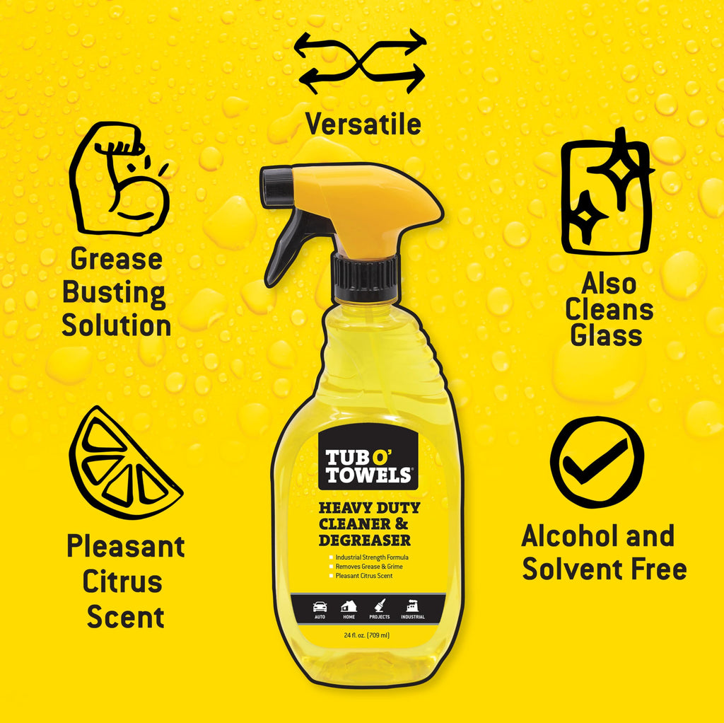Heavy Duty Cleaner and Degreaser Spray Helps in Removing Oil Tar Paint Dirt Caulk Grease Grime Gunk Epoxies (48 Fl Oz)