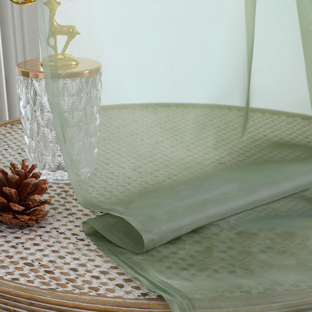 Sage Green Sheer Curtains 90 Inches Long 2 Panels (2 Count)