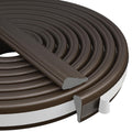 Wedge Shape Window Weather Stripping Door Frame Seal 2Pcs×196” Brown (2 Count)
