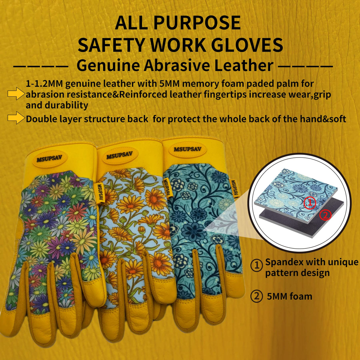 2 Pairs Garden Gloves