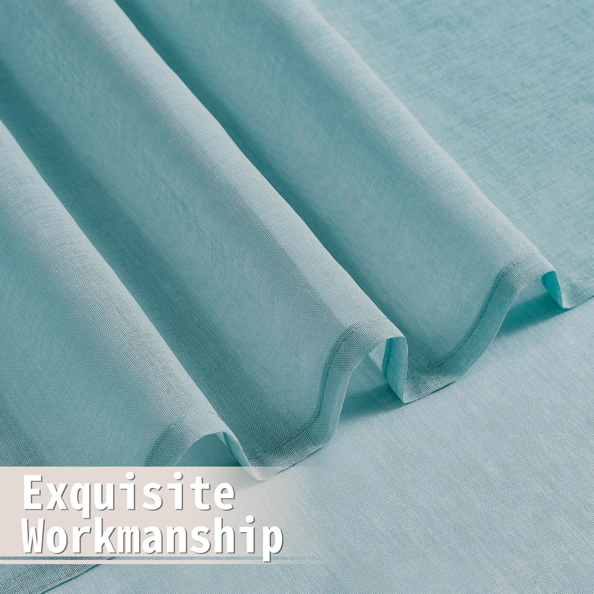 Sheer Door Curtain Closet Linen Textured Curtain Sheers Doorway Light Filtering Voile French Door Rod Pocket Curtains Patio Glass Doors