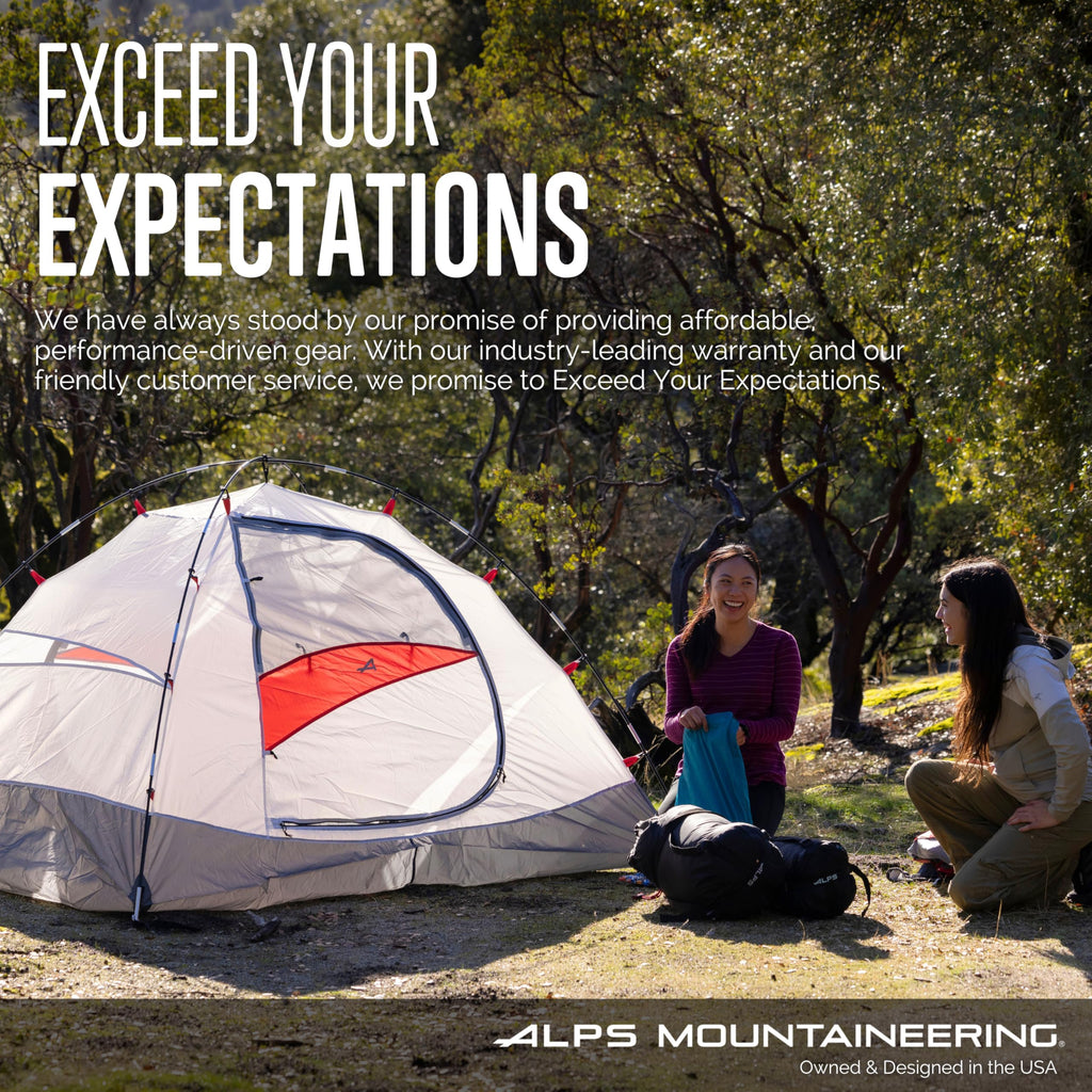 ALPS Mountaineering Escape Lounge Camping Chairs for Adults with Footrest and Adjustable Armrests, Sturdy Steel Frame, Compact Foldable Design, and Carry Bag, Gray/Blue - New