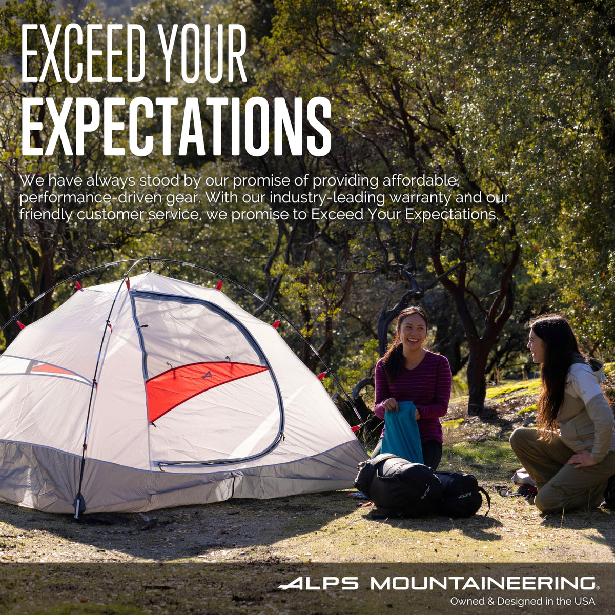ALPS Mountaineering Escape Lounge Camping Chairs for Adults with Footrest and Adjustable Armrests, Sturdy Steel Frame, Compact Foldable Design, and Carry Bag, Gray/Blue - New