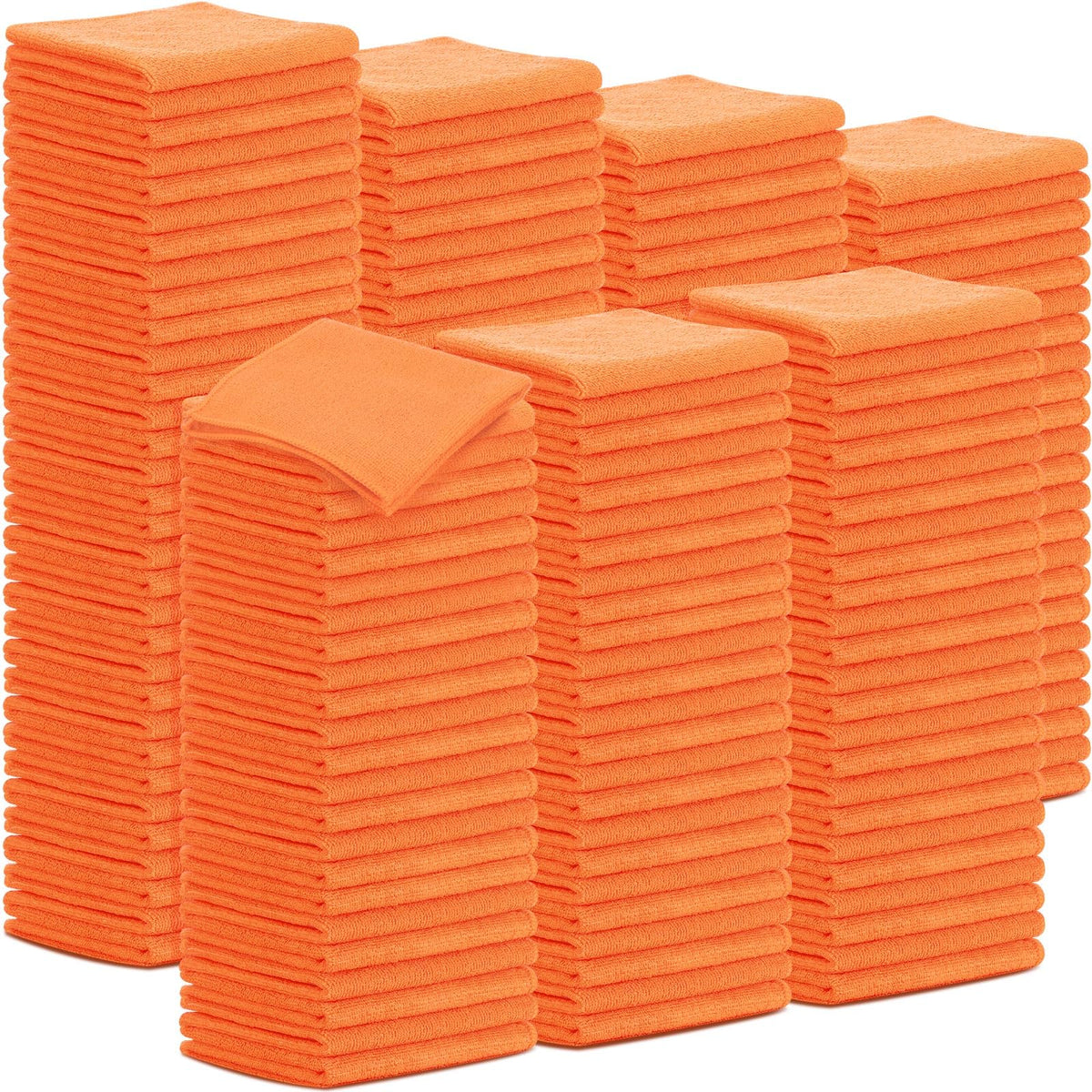 100 Pack 12'' x 12'' Microfiber Cleaning Cloths Reusable Cleaning Rags Bulk Microfiber Towels Softer Highly Absorbent Washcloths for House Kitchen Car Window