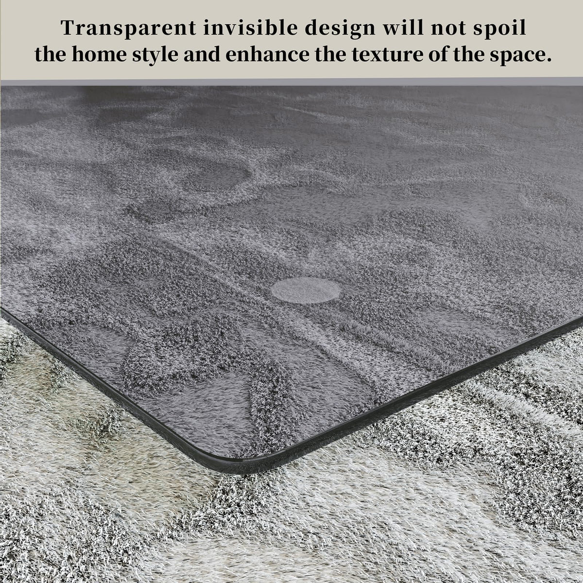 Tempered Glass] 30" x 48" Glass Office Chair Mat for Carpet