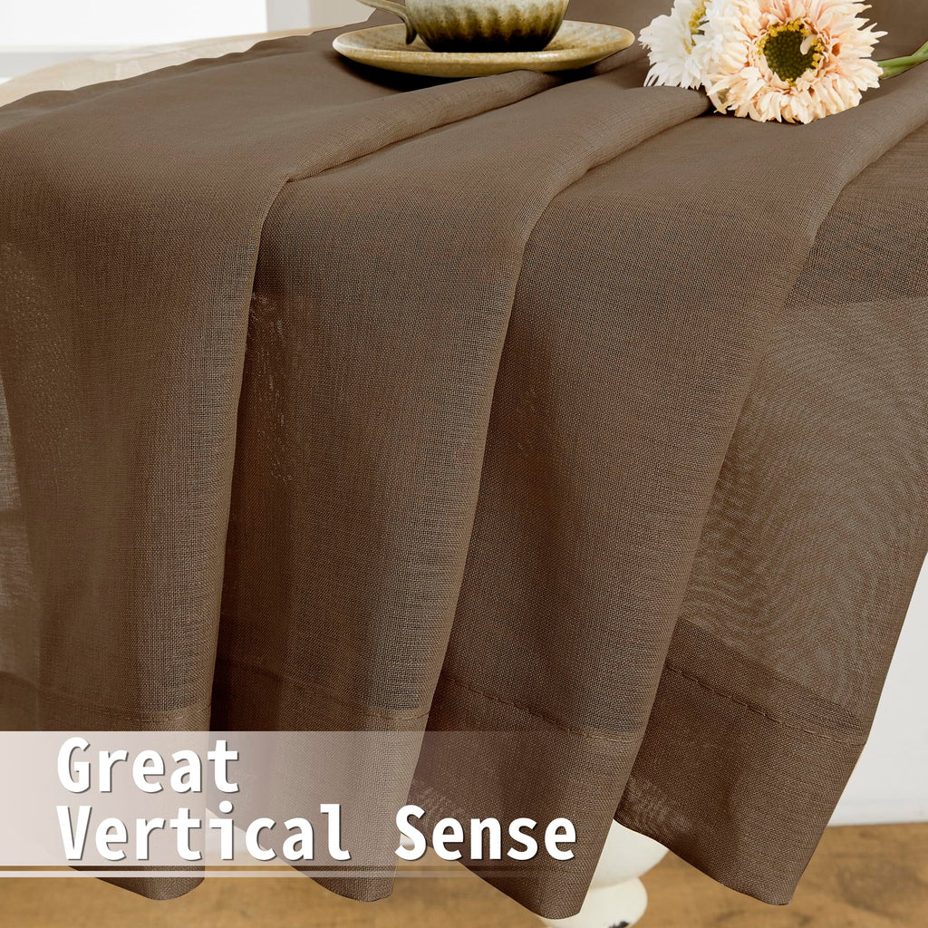 Sheer Door Curtains Closet Linen Textured Curtain Sheers Doorway Light Filtering Voile French Doors Rod Pocket Curtains Patio Glass Door
