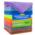Microfiber Cleaning Cloths 16 Pack 8 Colors 11.5"x11.5" (16 Count)