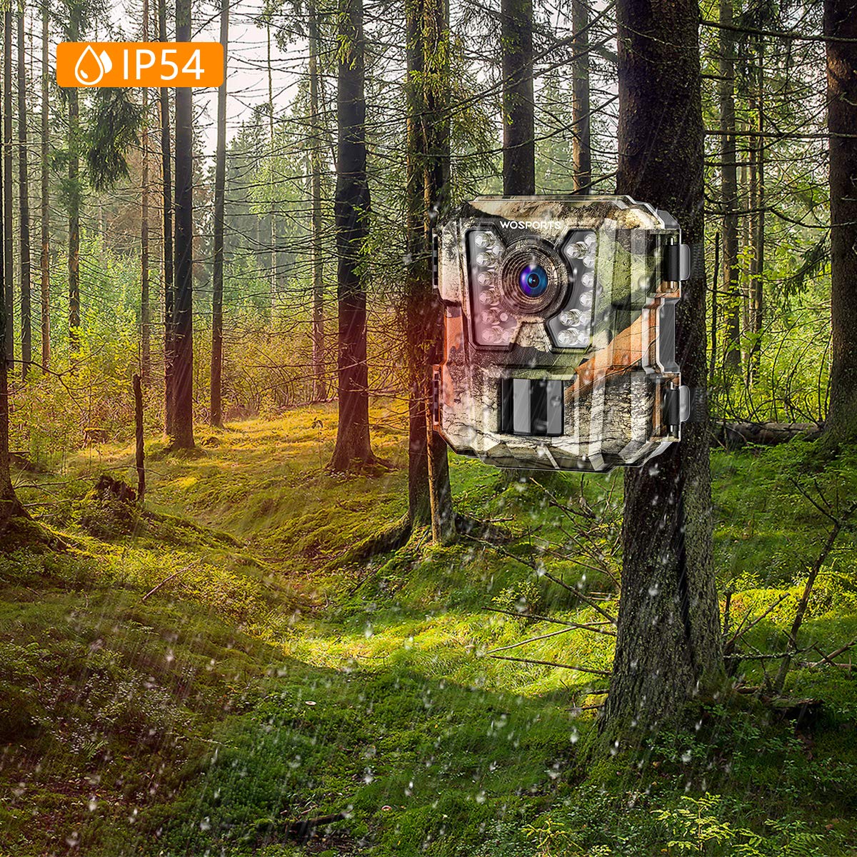 WOSPORTS Trail Camera - 24MP, 1080P, Mini, Waterproof