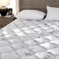 Padded Topper King Size 40% Tencel Blend Rayon from Bamboo and Polyester Filled Mattress Cover