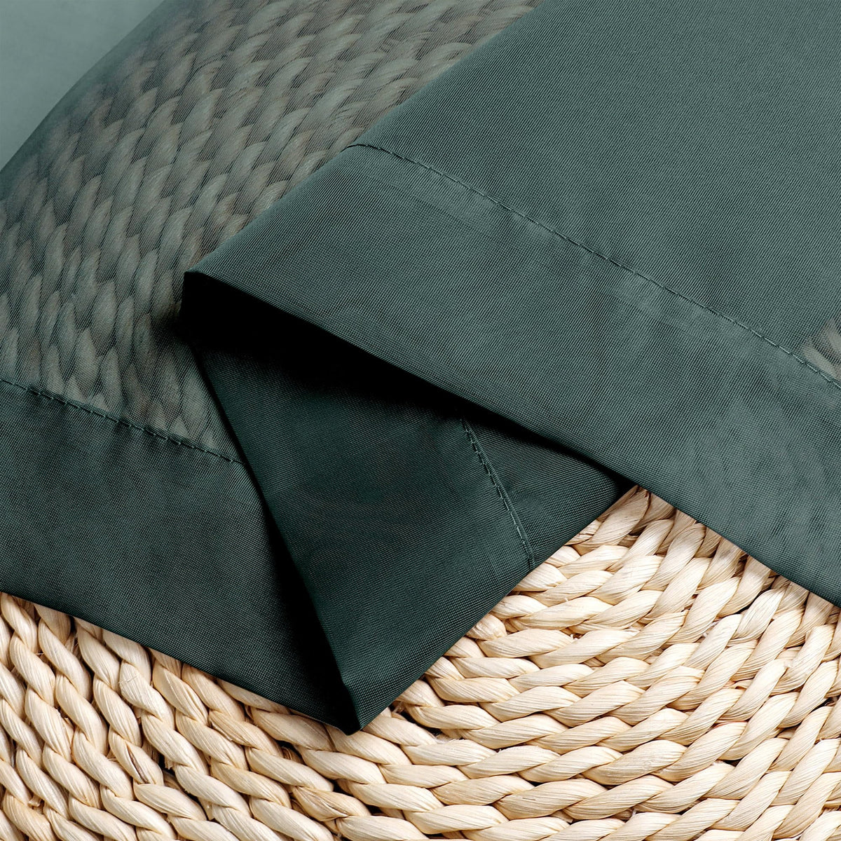 Sheer Hunter Green Kitchen Tier Curtains 24 Inch Length Set