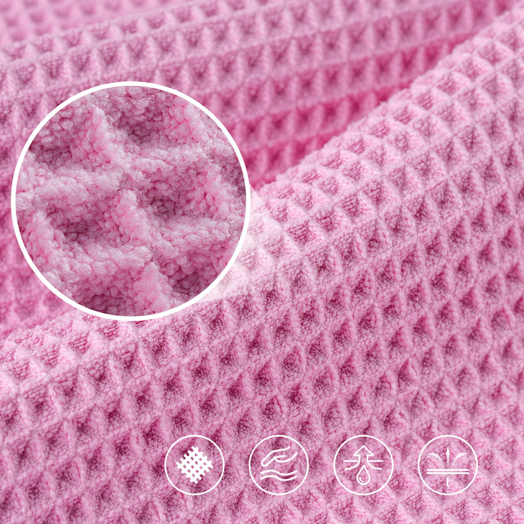 430 GSM Poly Blend Microfiber Quick Dry Waffle Bath Towel (4 Count)