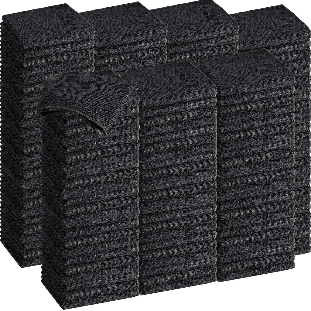 100 Pack 12'' x 12'' Microfiber Cleaning Cloths Reusable Cleaning Rags Bulk Microfiber Towels Softer Highly Absorbent Washcloths for House Kitchen Car Window