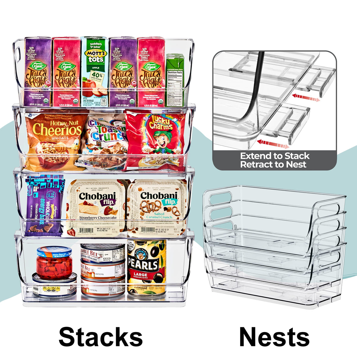 Clear Pantry Storage Containers (4 Count)