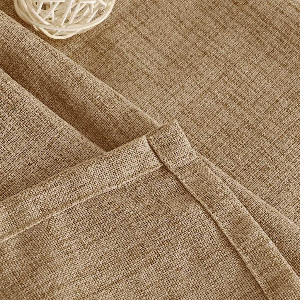 Toffee Linen Semi Sheer Curtains 95 Inch Length 2 Panels for Living Room (2 Count)