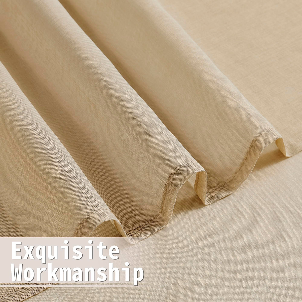 Sheer Door Curtain Closet Linen Textured Curtains Sheer Doorway Light Filtering Voile Patio Glass Doors Rod Pocket Curtain French Door