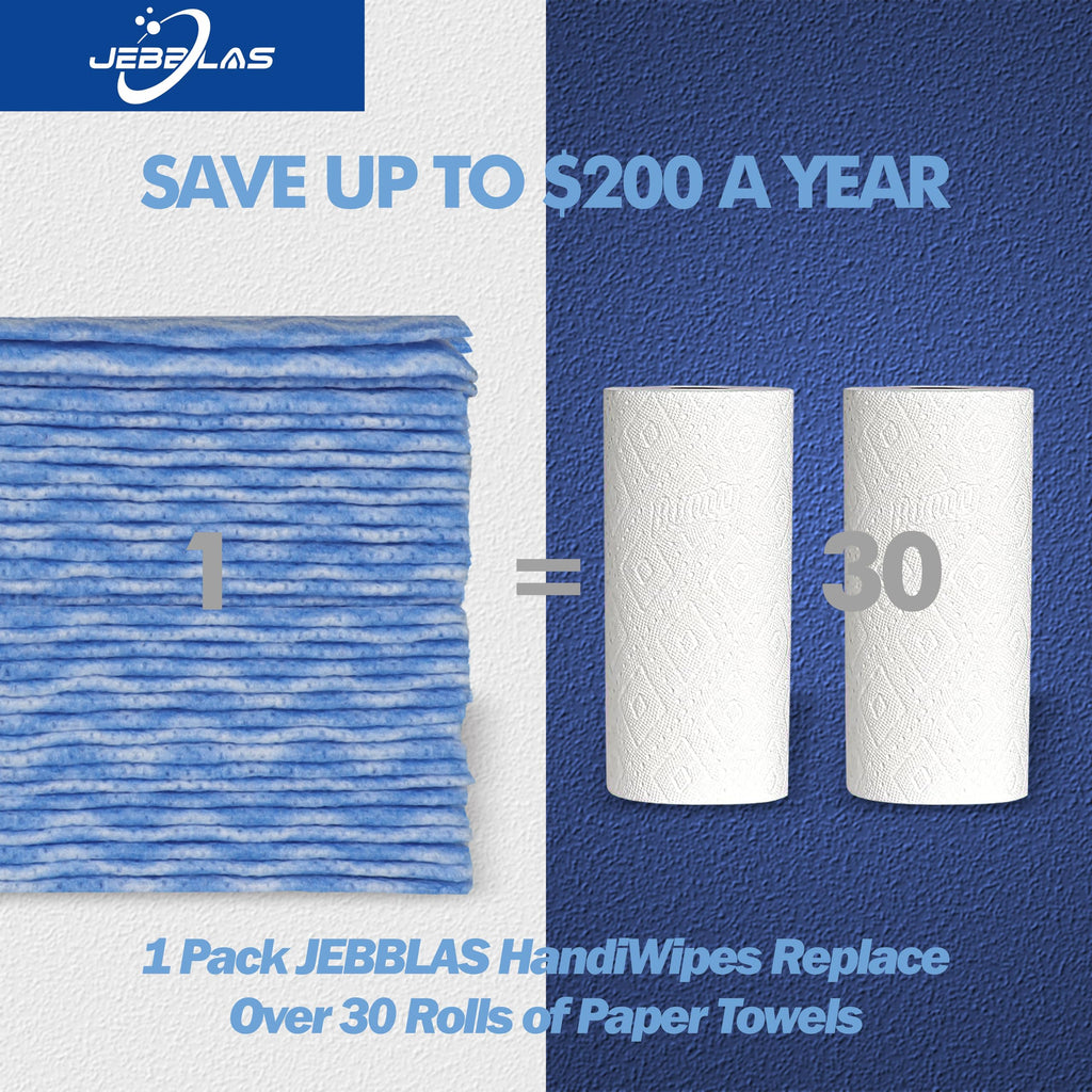 100Pcs Reusable Cleaning Cloths 11.8‘’x11.8‘’ Handi Wipes Reusable Cloths Dry Cleaning Cloths Dish Towel Dish Cloths Handy Cleaning Wipes (100 Count)