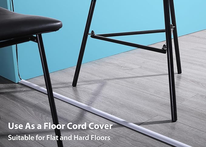 ZhiYo Cord Covers for Wires on Wall, 85in(6 x L14.2in) Cable Hider for Hiding 1-2 Cables, PVC Wire Covers for Cords on Wall Mount TV in Home or Office, Beige W1in x H0.41in