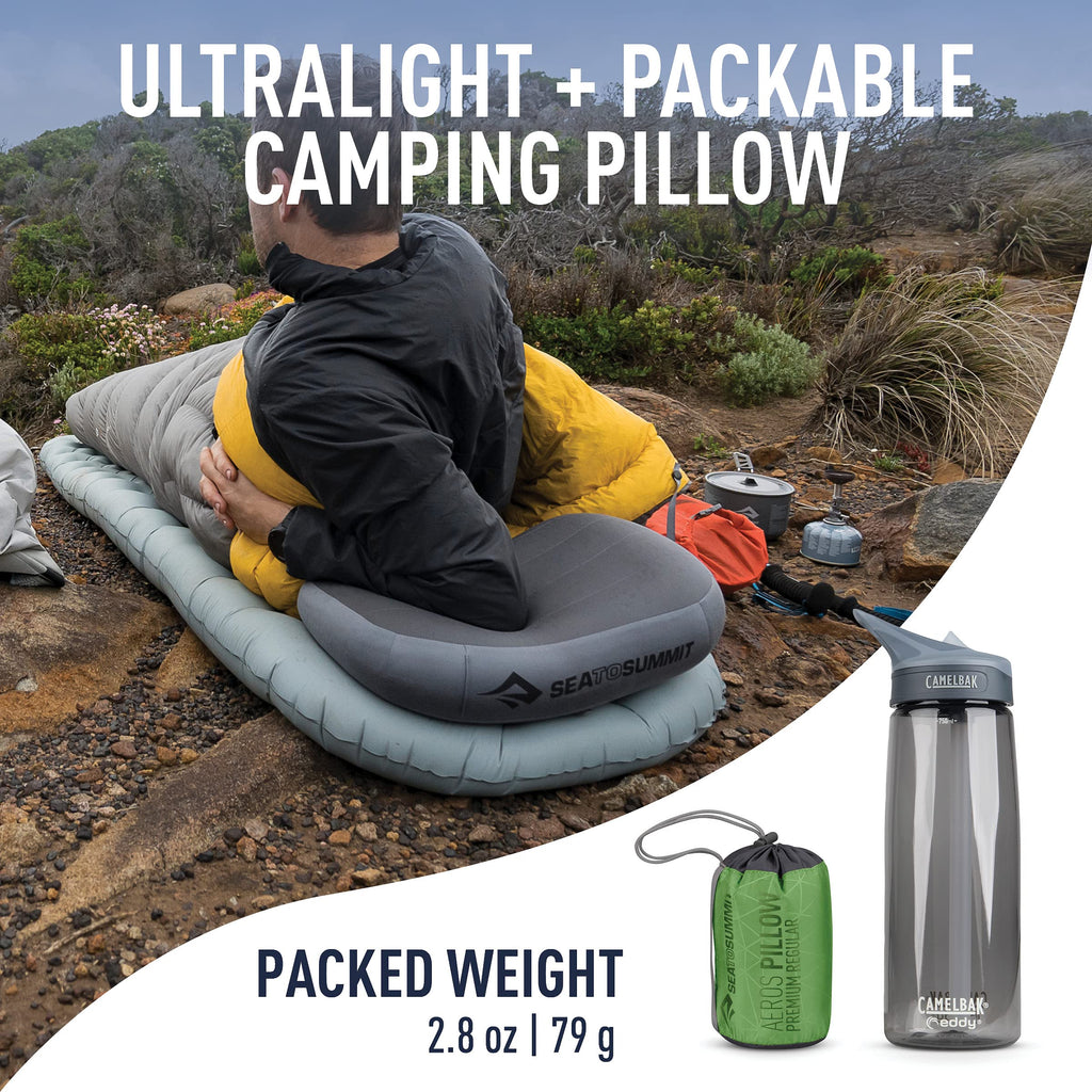 Sea to Summit Aeros Premium Inflatable Pillow, Regular, Lime