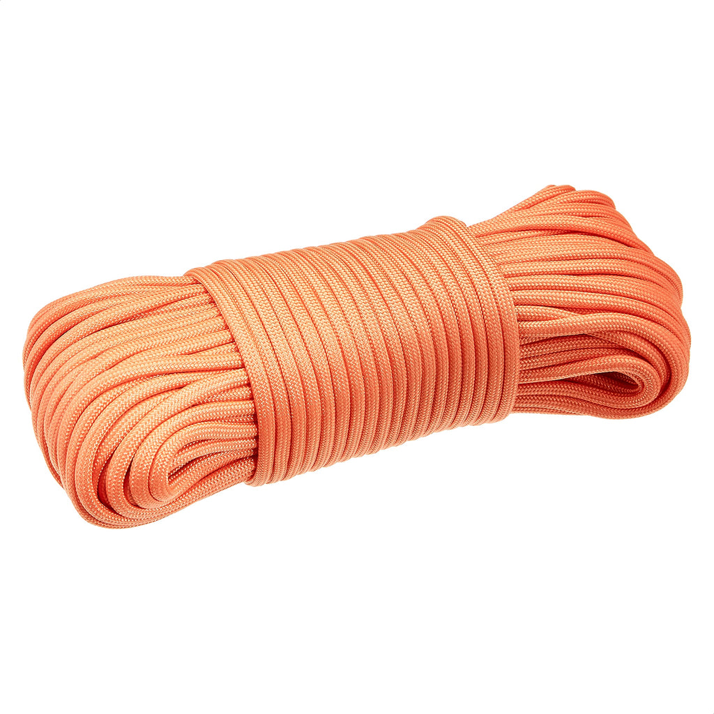Amazon Basics 550 Type III Paracord, 7-Strand Nylon Core, High Strength for Hiking, Camping, Survival and DIY Crafts, 5/32 in x 100 ft (4mm x 30.5m), Orange