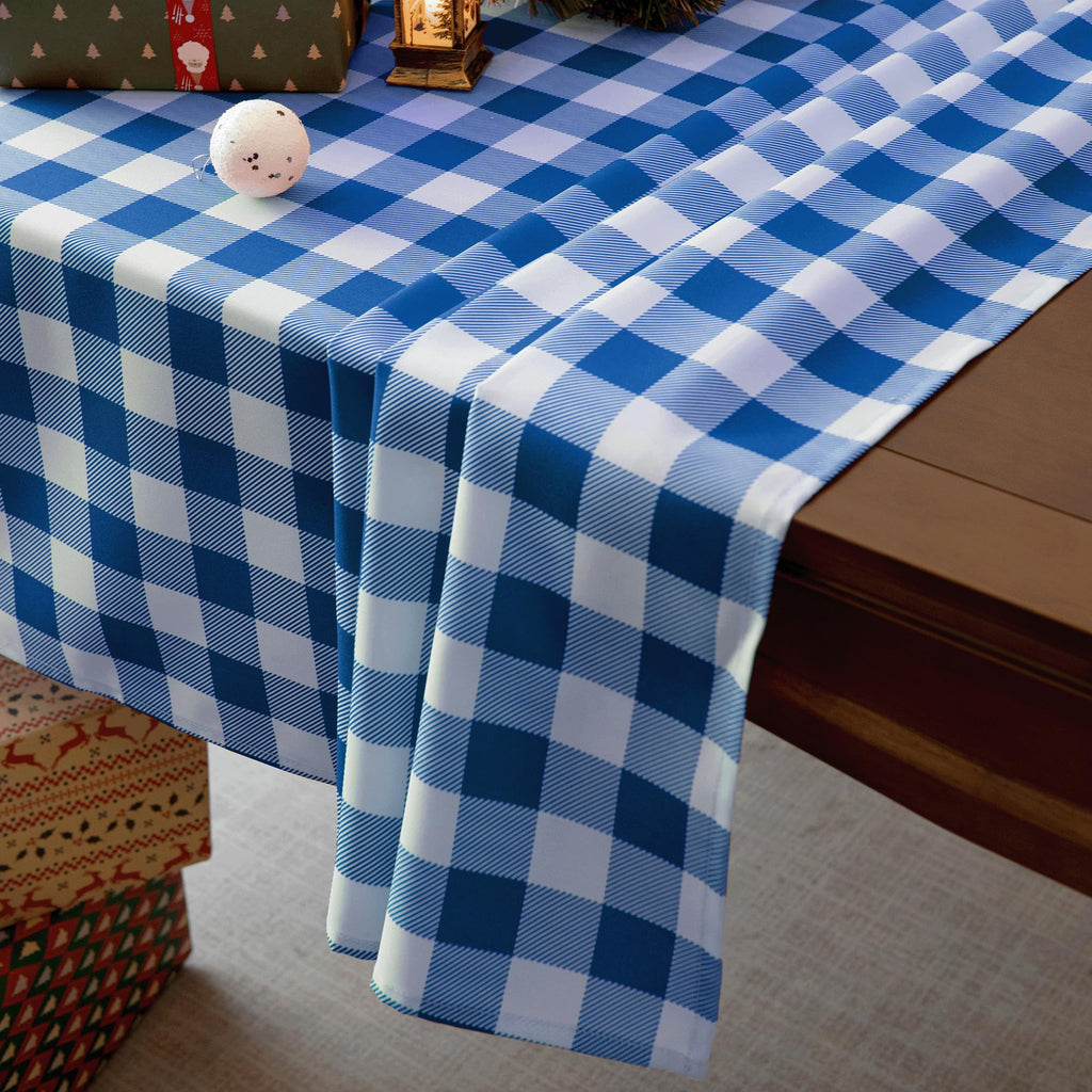 Classic Gingham Plaid Tablecloth Fabric