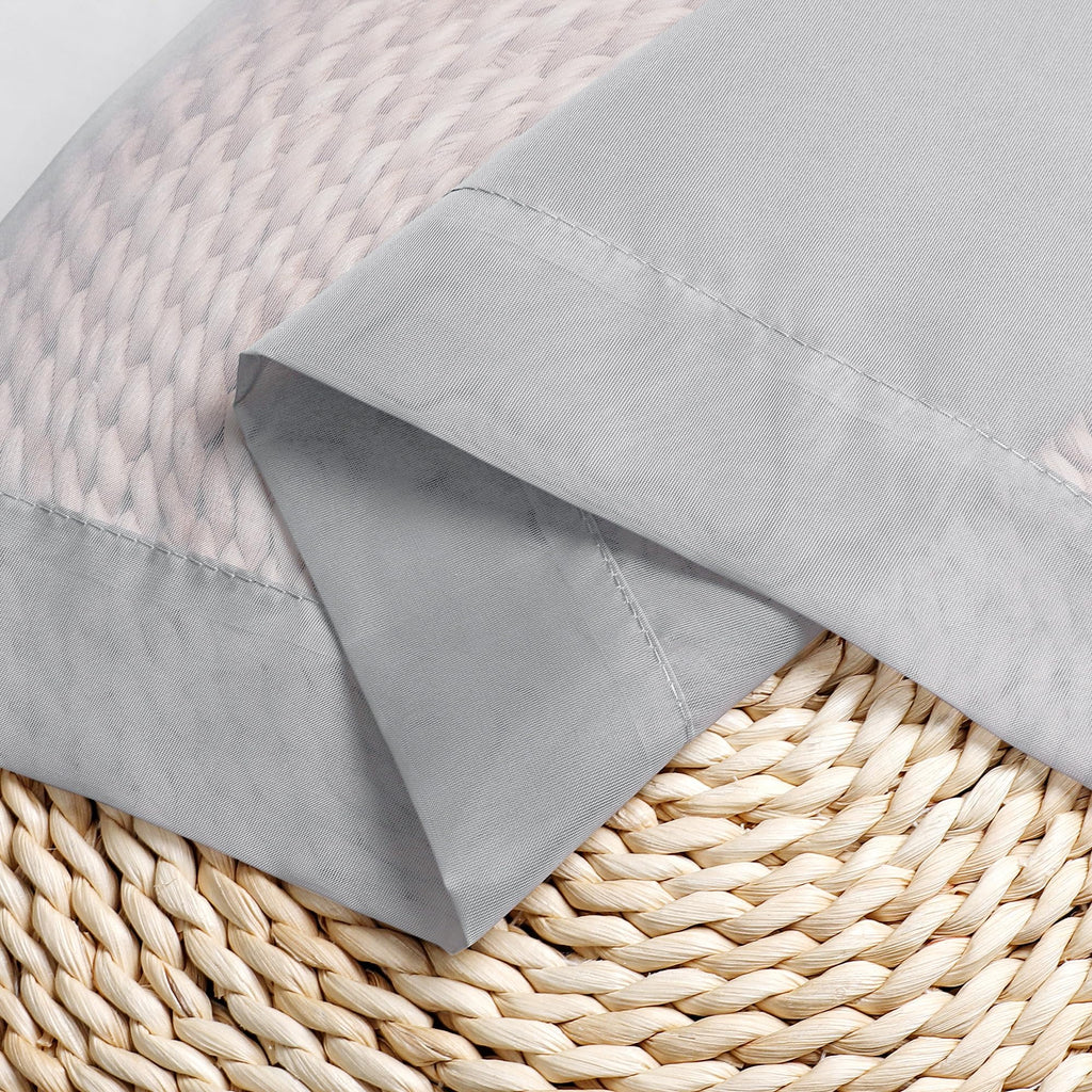 Sheer Light Grey Tier Curtains 24 Inch Length (2 Count)