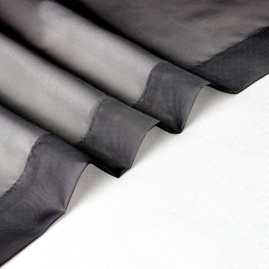Sheer Black Curtains 90 inches Long 2 Panels (2 Count)