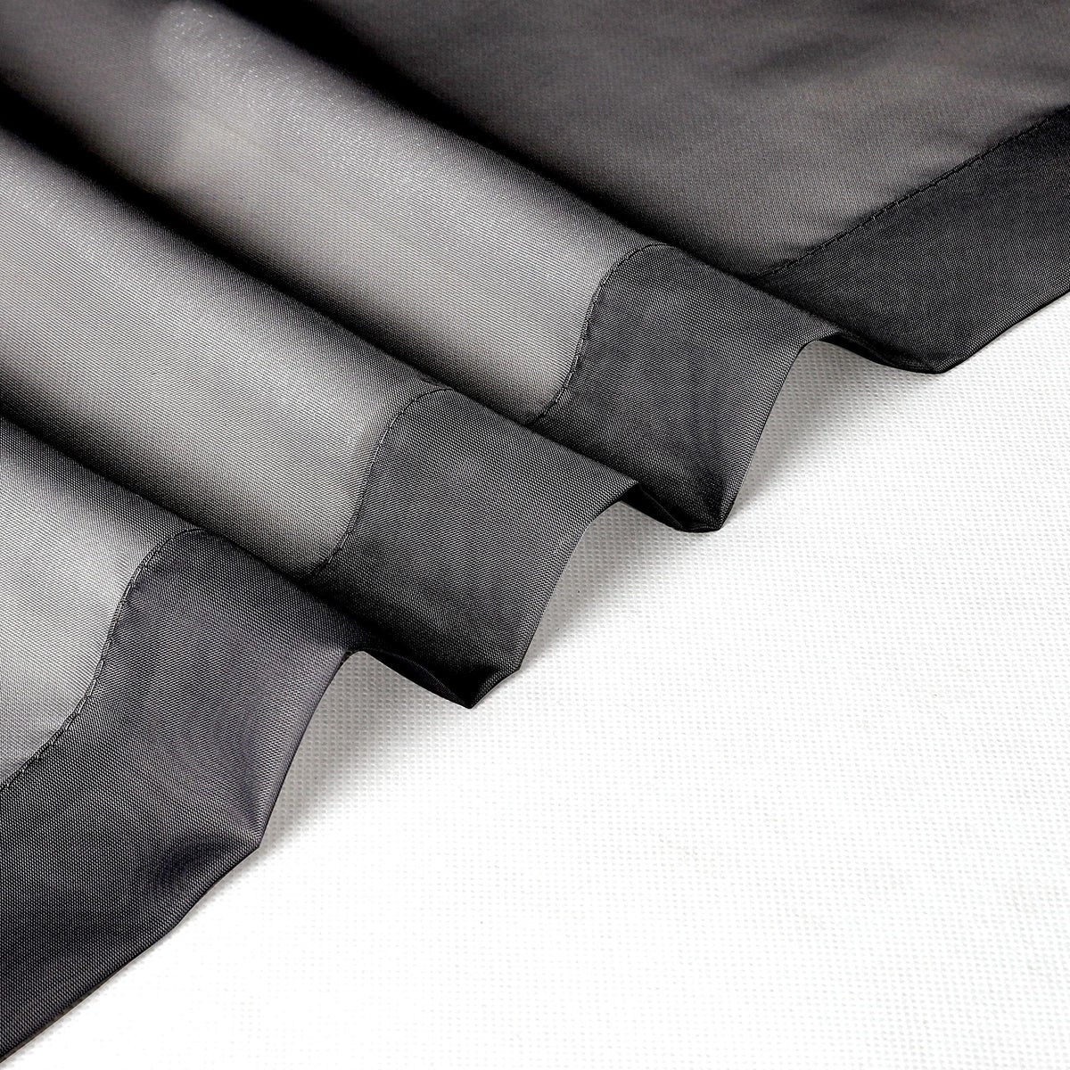 Sheer Black Curtains 90 inches Long 2 Panels (2 Count)