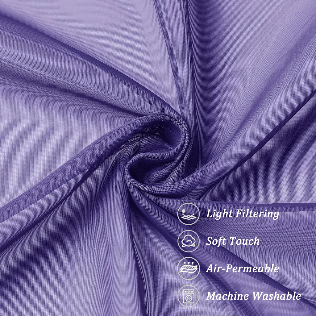 Sheer Curtains 36 inch Length 2 Panels (2 Count)