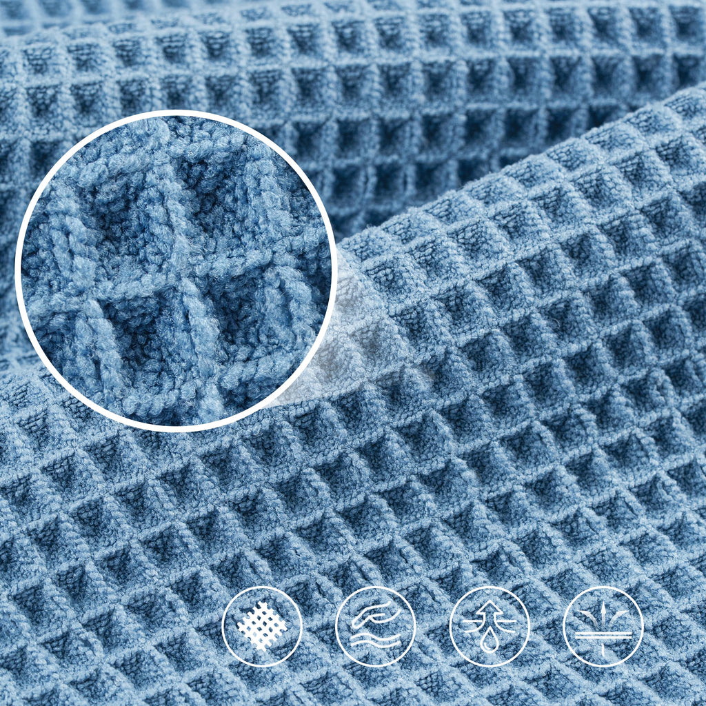 430 GSM Poly Blend Microfiber Quick Dry Waffle Bath Towel (4 Count)